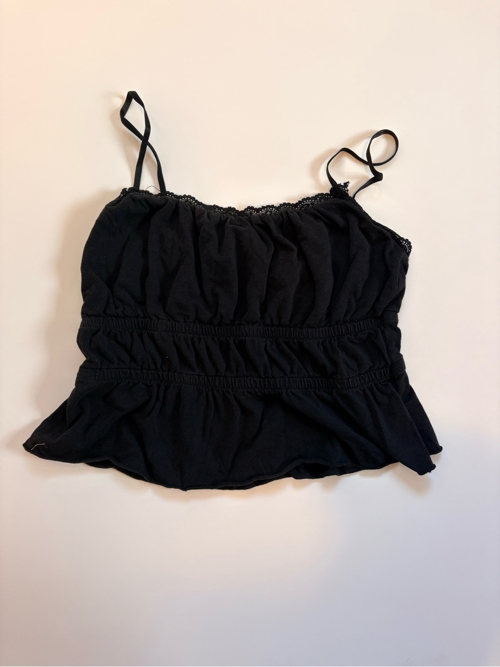 Cotton On Black Ruched Spaghetti Strap Tank - Women's